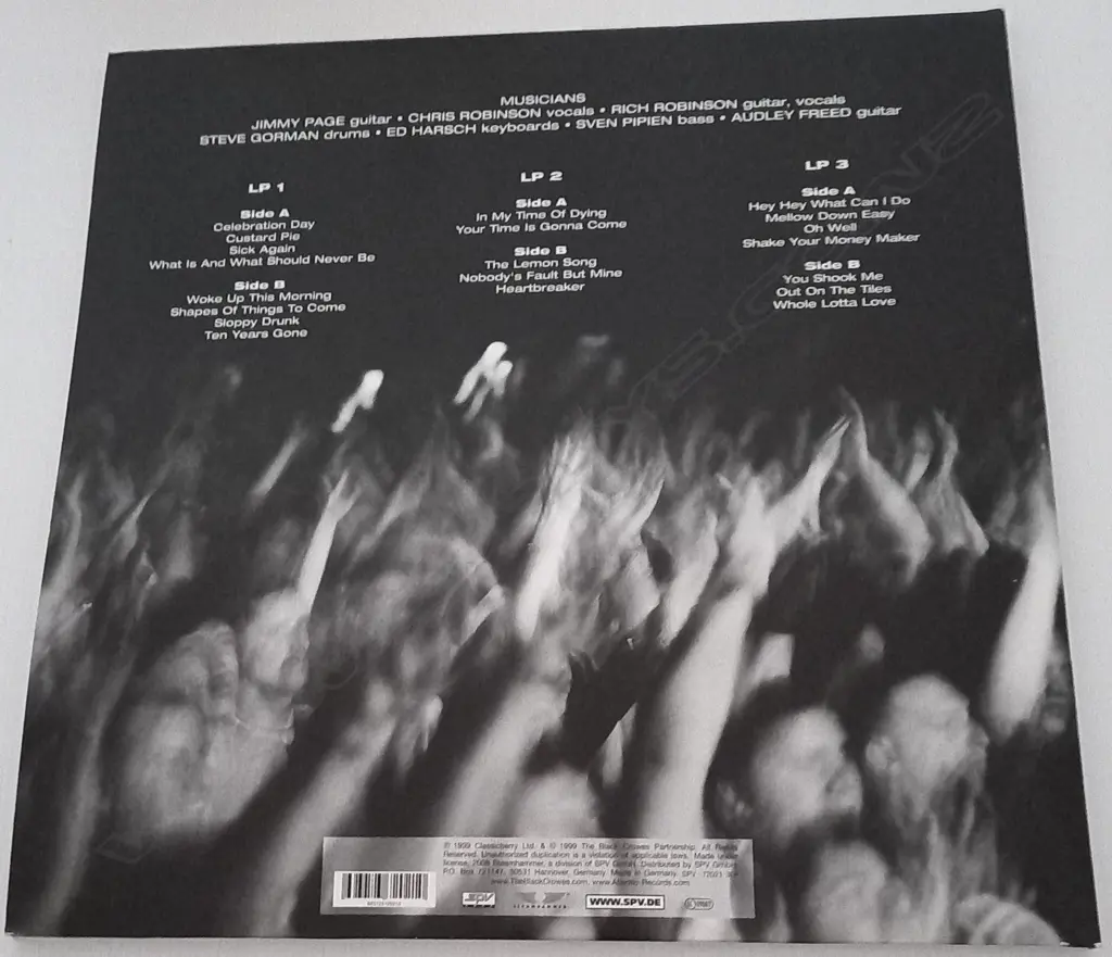 Jimmy Page & The Black Crowes, Live At The Greek (Triple album) Image 1++